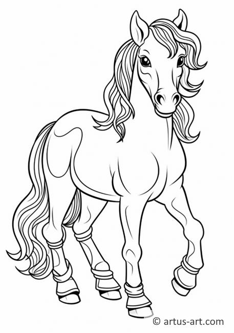 Cute Horse Coloring Page